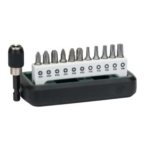 Bosch DIY Bitset 12-teilig (5x Vielzahn | 6x Kreuzschlitz | 1 Bithalter)