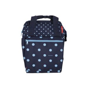 KLICKfix ROOMY GT Gepäckträgertasche (12 Liter | mixed dots blue)