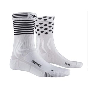 X-Socks Bike Race Radsocken (arctic weiß / Dot-Stripe)