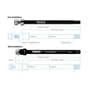 Thule Syntace X-12 Achsadapter (M12x1,0 | 169/184mm)