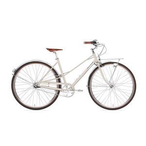 Creme Caferacer Doppio City Fahrrad Damen (28“ | silber champagner)-52 cm