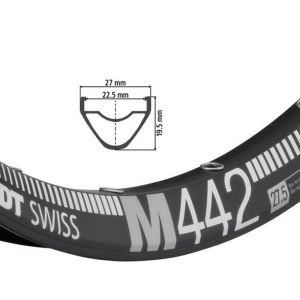 DT Swiss Felge M 442 27,5" 584-225 VL 65mm 32 Loch