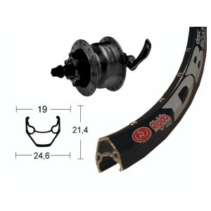 Bike-Parts Vorderrad 28" DH3D32 6-Loch .sz SSP 36L ZAC 2000 Disc