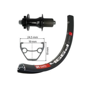 Bike-Parts Hinterrad 27.5 XLC 6-Loch Ta 12 32L DT iss D466 DISK