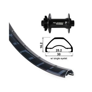 XLC Vorderrrad 29" XLC 6-Loch TA 15 110mm (Rodi Ready 25 DISK | schwarze Speichen 32L)