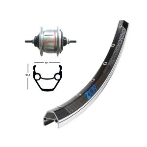 Bike Parts Hinterlaufrad (28" | 1,75" | Shimano 8-Gang | silber)
