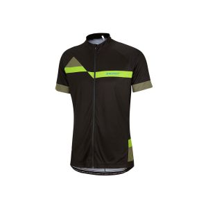 Ziener Cardo Full Zip Fahrradtrikot Herren (schwarz / grün)