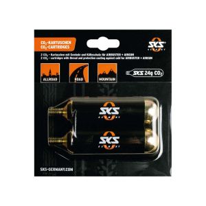 SKS Kartuschen für Airbuster / Airgun (24g | mit Gewinde | 2 Stück)