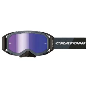 Cratoni C-Revel Pro Fahrradbrille MTB (anthrazit / schwarz | Glas amber | blau verspiegelt)
