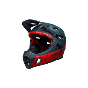 Bell Super DH Spherical Fahrradhelm (prime matt dunkelrot / blau)