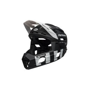 Bell Super Air R Spherical Fahrradhelm (mattschwarz / weiß fasthouse)