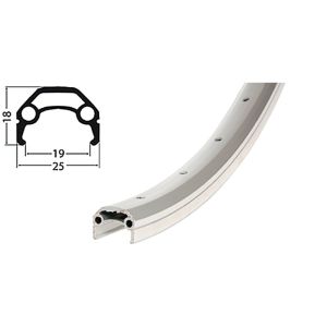 Schürmann Yak-19 Aluminium Bicycle Rim (19-622 36l | silver)