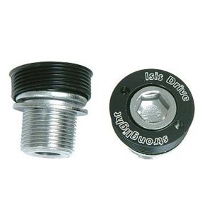 Stronglight Crank screw M15 F. Isis Drive (black / silver)