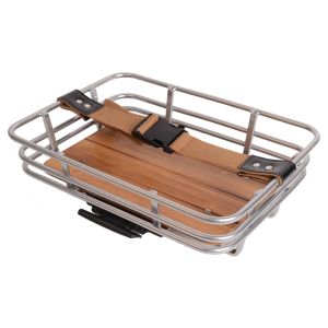 AtranVelo Epic Retro AVS Front Wheel Basket (silver / brown)