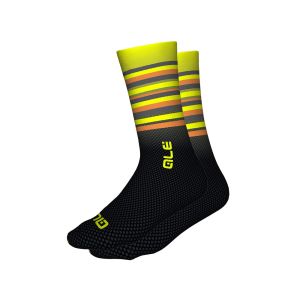 Alé Merino Logo Radsocken (schwarz / gelb)