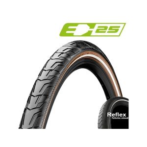 Continental Ride City E25 Reflex 37-622 Drahtreifen (schwarz / braun)