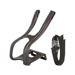 Messingschlager Pedalhaken (schwarz) L