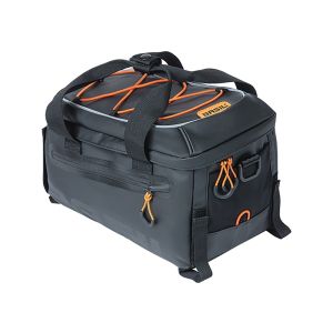 Basil Miles Tarpaulin Trunkbag Gepäckträgertasche (7 Liter l schwarz/orange)