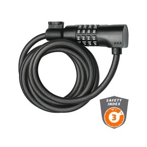 AXA NL Resolute 8 Code Kabelschloss (180 cm x 8mm l schwarz)