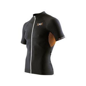 X-Bionic The Trick Full Zip Fahrradtrikot Herren (schwarz / orange)