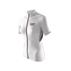 X-Bionic The Trick Full Zip Fahrradtrikot Damen (weiß / schwarz)