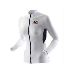 X-Bionic The Trick Full Zip Langarm Fahrradtrikot Damen (weiß / schwarz)