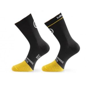 Assos hAbu_evo8 Socken (schwarz / gelb)